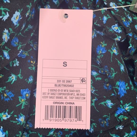 Wild Fable NWT Floral Print Long Sleeve Size S Elastic on Wrist and Waist - Picture 10 of 10